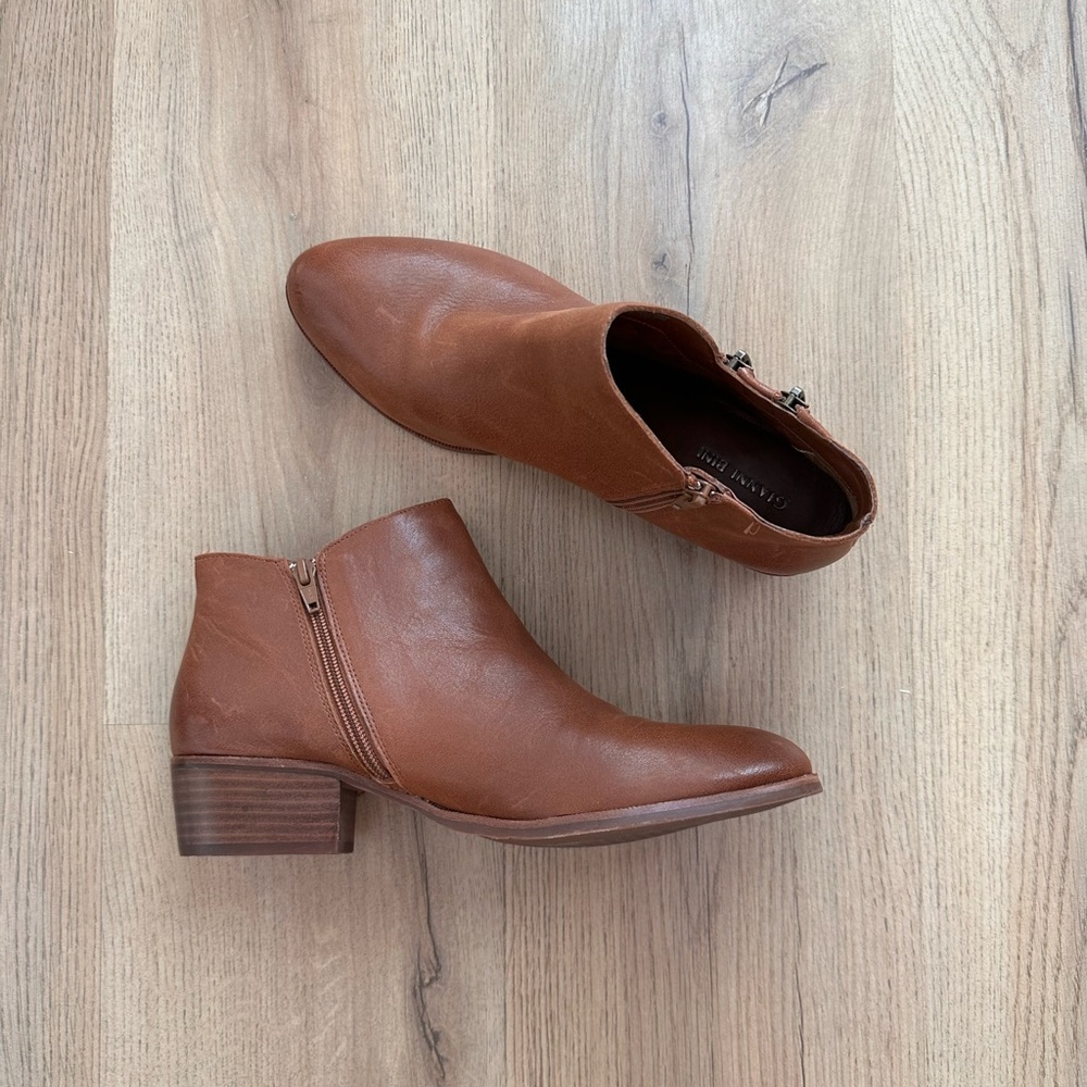 Gianni Bini Double Zipper Ankle Boots